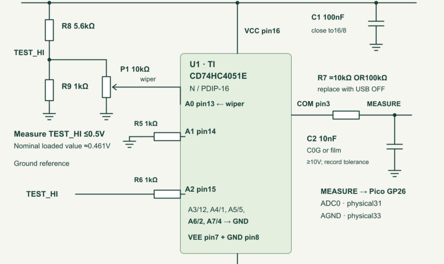 CD74HC4051: Choose a Sensor and Let the Input Settle