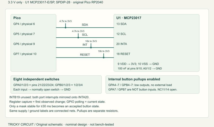 MCP23017 Button Panel: Interrupt Capture Is Not Debouncing